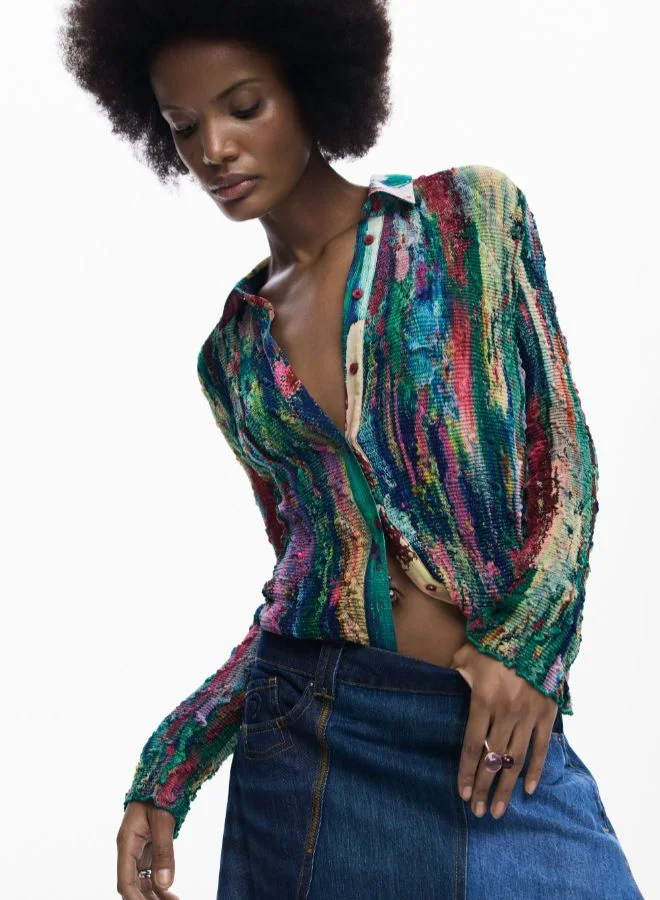DESIGUAL Blue Denim Patch Skirt for Women | Best Price UAE